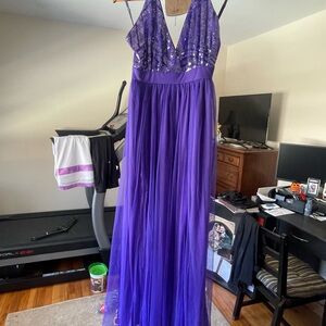 Purple Sequin Gown
